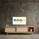 Cuadro Decorativo Música, The Beatles, rostros abstractos