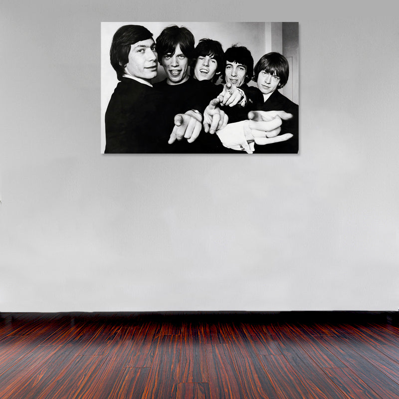 Cuadro Decorativo Música, The Rolling Stones, blanco y negro