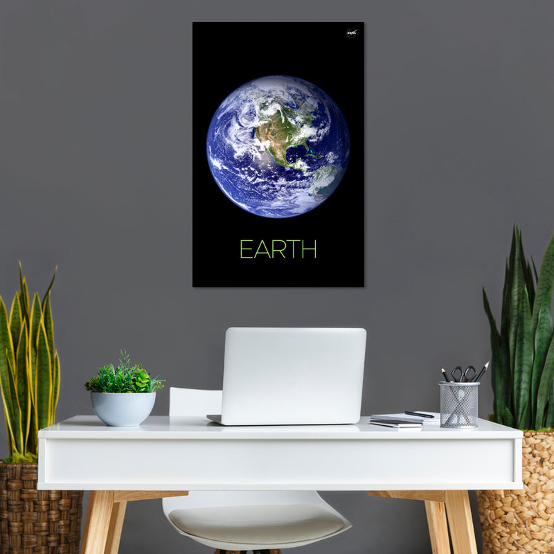 Cuadro Decorativo Espacial, planeta Tierra completo