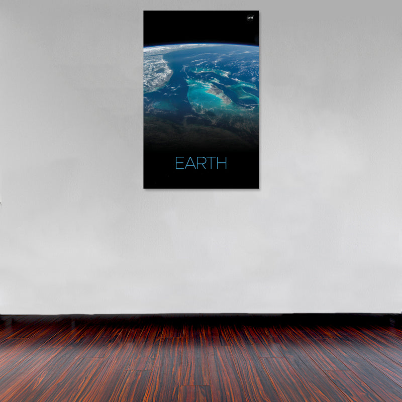 Cuadro Decorativo Espacial, superficie planeta Tierra