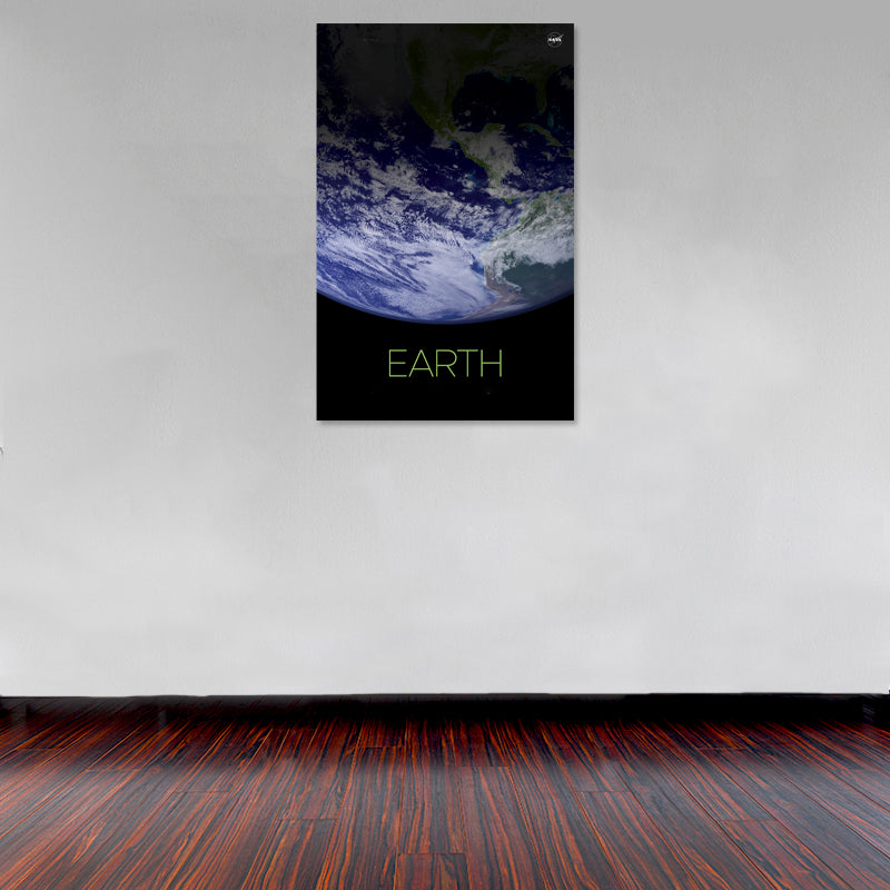 Cuadro Decorativo Espacial, planeta Tierra