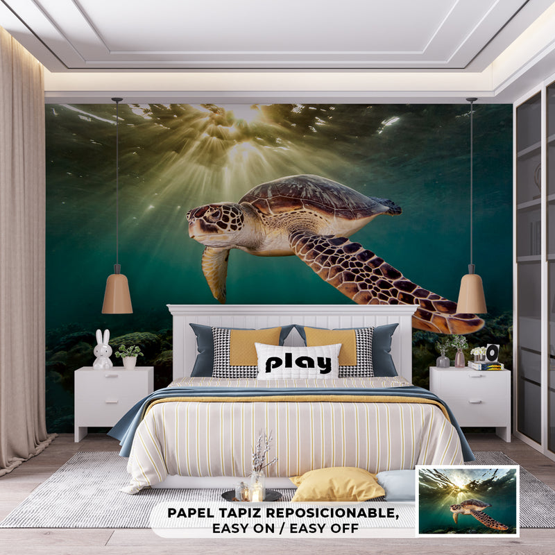 Decorativo tortuga en el mar