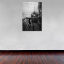Cuadro Decorativo Tranvía, blanco y negro