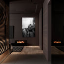 Cuadro Decorativo Tranvía, blanco y negro