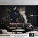 Cuadro Decorativo Tren en el bosque de pinos