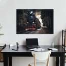 Cuadro Decorativo Tren en el bosque de pinos