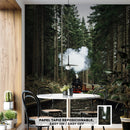 Decorativo Tren de vapor en el bosque