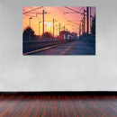 Cuadro Decorativo Tren de pasajeros, atardecer
