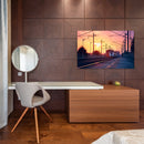 Cuadro Decorativo Tren de pasajeros, atardecer