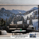 Decorativo Invierno, valle de pinos