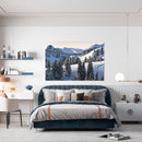 Cuadro Decorativo Invierno, valle de pinos