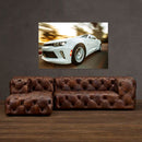 Cuadro Decorativo Chevrolet blanco a velocidad