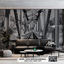 Decorativo Puente vía del tren, blanco y negro