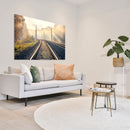 Cuadro Decorativo Curva vía del tren