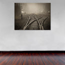 Cuadro Decorativo Vía del tren en la niebla