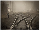 Cuadro Decorativo Vía del tren en la niebla