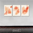 Set Decorativo 3 Cuadros Naranja
