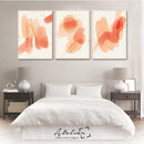 Set Decorativo 3 Cuadros Naranja