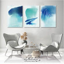Set Decorativo 3 Cuadros Azul