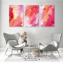 Set Decorativo 4 Cuadros Rojo