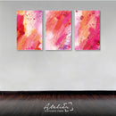 Set Decorativo 4 Cuadros Rojo