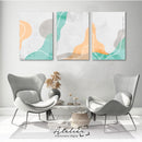 Set Decorativo 3 Cuadros Gris Verde