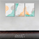 Set Decorativo 3 Cuadros Gris Verde