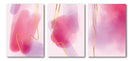 Set Decorativo 3 Cuadros Rosa