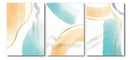 Set Decorativo 3 Cuadros Verde Amarillo