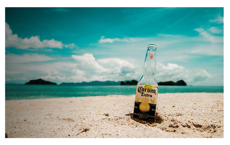 Cuadro Decorativo, Cerveza en la playa