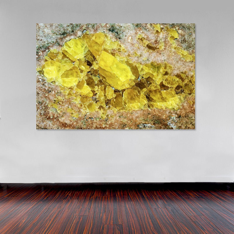 Cuadro Decorativo Abstracto, piedra amarilla