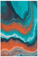 Cuadro Decorativo Abstracto Azul naranja