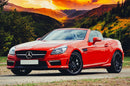 Decorativo Motor Lovers, paisaje Mercedez Benz rojo