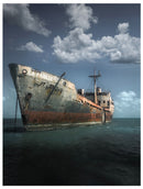 Cuadro Decorativo Barco en ruinas