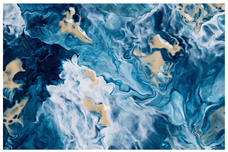 Decorativo Abstracto, colores azul océano