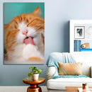 Cuadro Decorativo Gato naranja